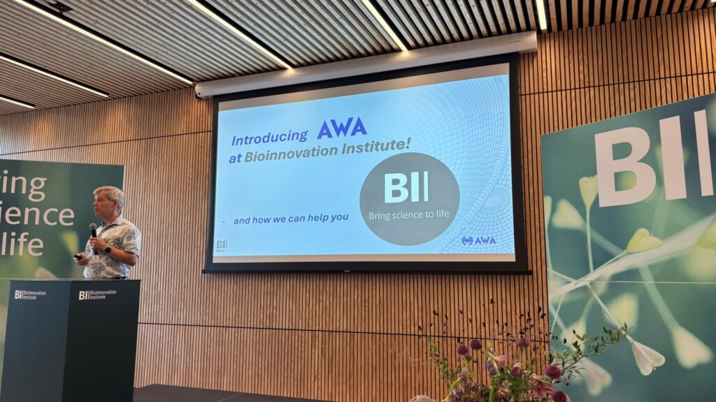 Photo of person presenting a power point